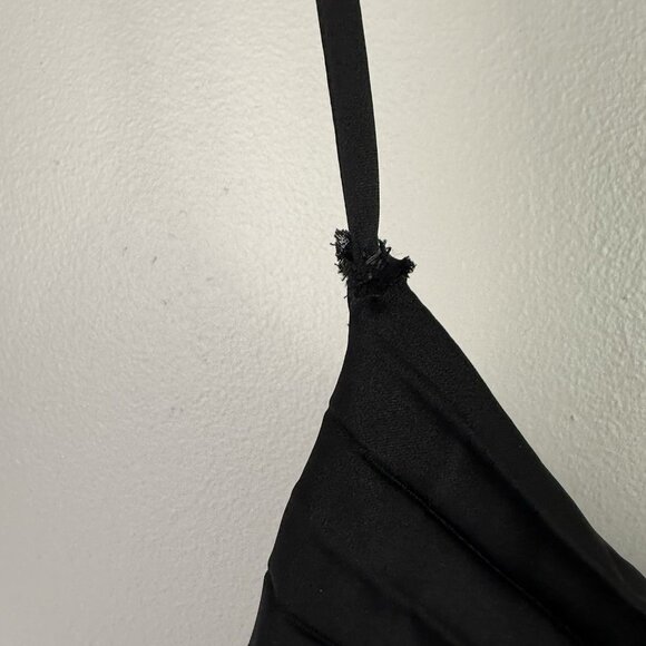 Petal & Pup Vikki Pleated Satin Maxi Dress Black Size 6 Elegant Formal - Picture 7 of 12